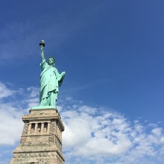 Fototapeta premium Miss Liberty w kolorze jasnoniebieskim