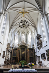 Fototapeta na wymiar Interior of the St Mary church (Marienkirche) in Berlin, Germany