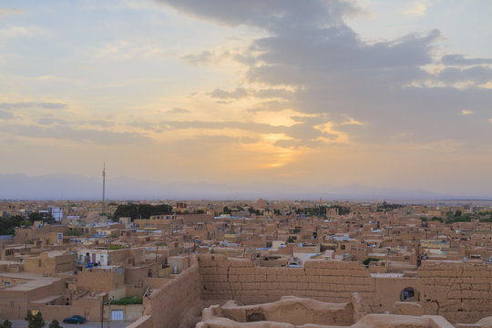 view from the roof of Narin Qal'eh, Yazd, Iran