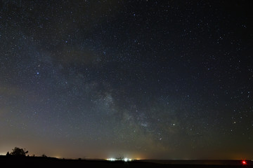 Fototapeta na wymiar Galaxy Milky Way with clouds in the night sky
