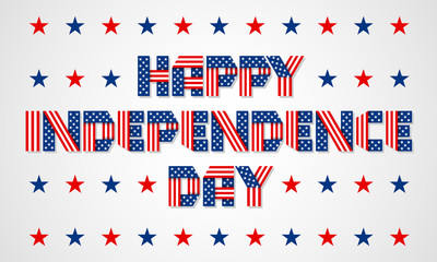 Fototapeta premium Happy Independence Day banner for USA national holiday. Vector illustration.