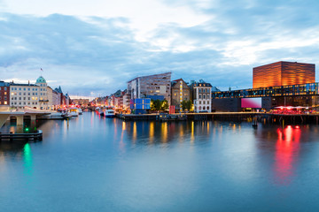 Naklejka premium Summer sunset in Nyhaven