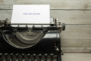 alte schreibmaschine - real life stories