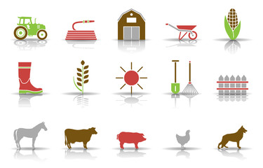 Bauernhof Iconset - Farbe (Schatten) © ii-graphics