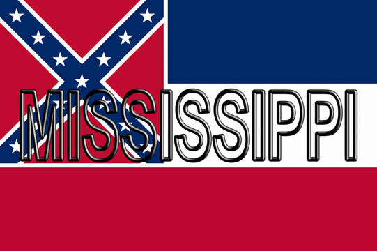 Flag of Mississippi Word