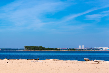 Ob reservoir. Novosibirsk oblast, Siberia, Russia