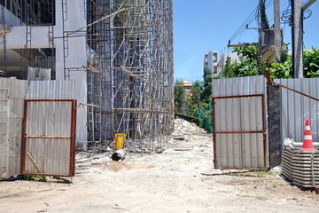 entering construction site