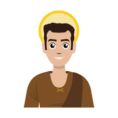 Saint joseph cartoon icon vector illustration graphic design
