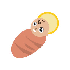 Baby jesus cartoon icon vector illustration graphic design