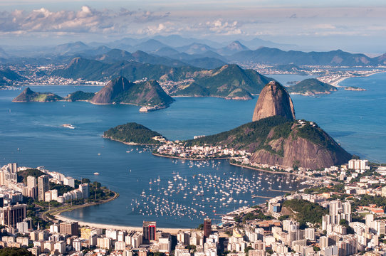 Famous View of the Sugarloaf Mountain in Rio de Janeiro, Brazil