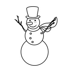 Snowman christmas cartoon icon vector illustration graphic design