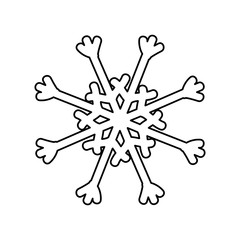 Snowflake winter symbol icon vector illustration graphic design