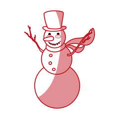 Snowman christmas cartoon icon vector illustration graphic design