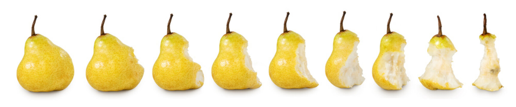 image of pears on a white background