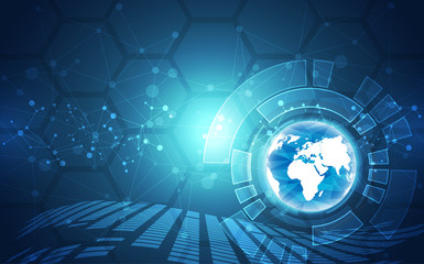 vector digital global technology concept, abstract background