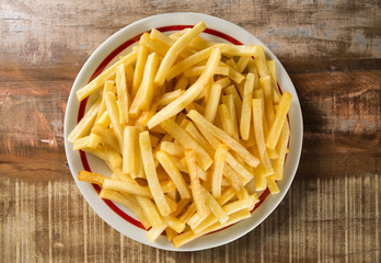 french fries on dish