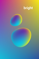 Abstract background bright blob poster