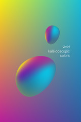 Abstract background kaleidoscopic blob poster