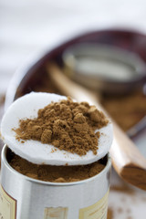 Illustration of organic natural cosmetics Four spices