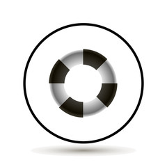 Naklejka premium Lifebuoy vector icon. Vector illustration on white background.