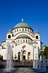 Fototapeta na wymiar St. Sava Temple in Belgrade
