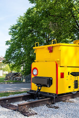 Mining narrow-gauge railway in Boleslaw (Poland)