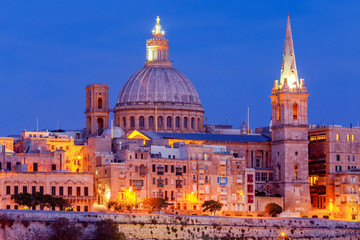 Fototapeta na wymiar Valletta. Mediterranean harbor.