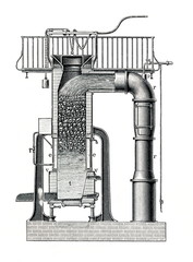 Herbertz Steam Jet Cupola Furnace (from Meyers Lexikon, 1896, 13/118/119)