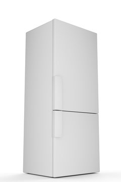 big refrigerator isolated on white