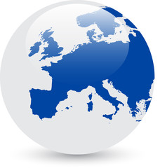 Blue and white abstract globe. © Vjom