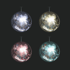 Vector set of Disco Balls