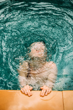 Woman under water