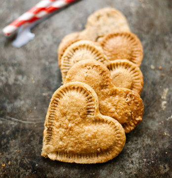 Love heart shaped cookies