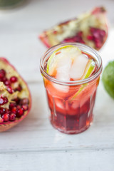 Fresh pomegranate lemonade
