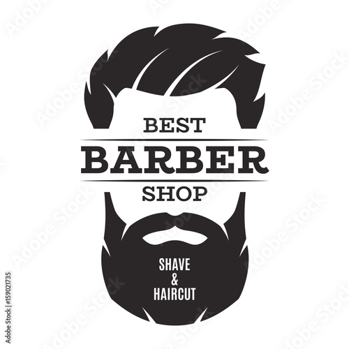 "Barber Shop Isolated Vintage Label Badge Emblem " Stock