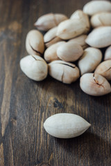 Pecan nuts on table