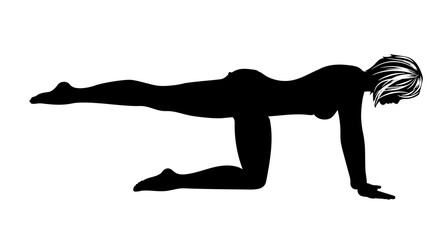 Woman makes yoga exercise vector image