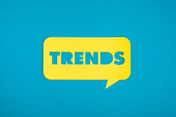 Trends word in colorful comic cloud