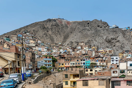 Cerro San Cristobal Slum In Lima, Peru