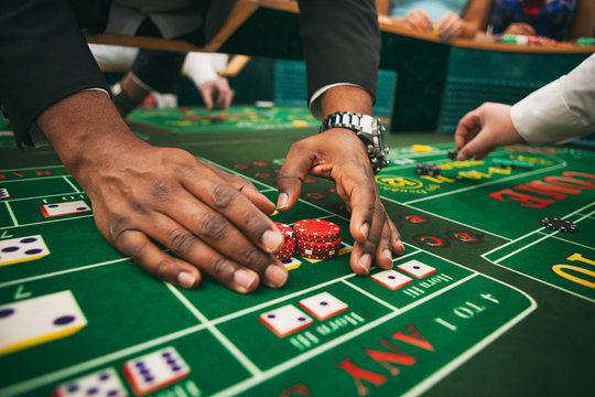 Casino Man Wins On Craps Table