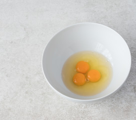 eggs in the bowl