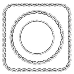 Frames of twisted rope with rounded corners