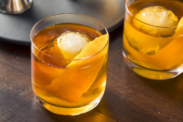 Homemade Boozy Old Fashioned Cocktail