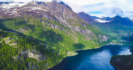 Fototapeta na wymiar Geiranger fjord. Norway