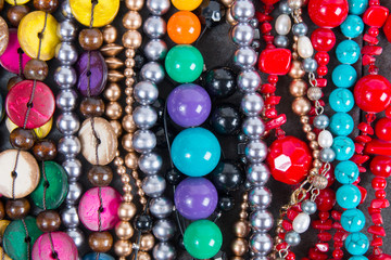 Colored beads background
