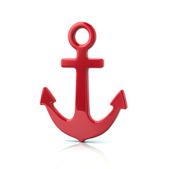 Red anchor icon © valdis torms