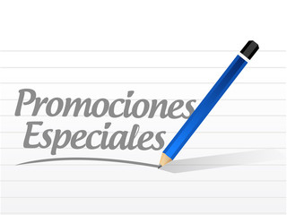 special promotions in Spanish message sign concept
