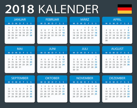 Calendar 2018 - German Version