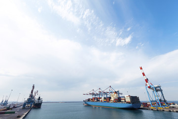 Harbor and Docking Freighter