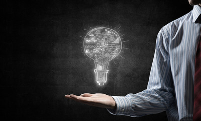 Bright idea for success achieving